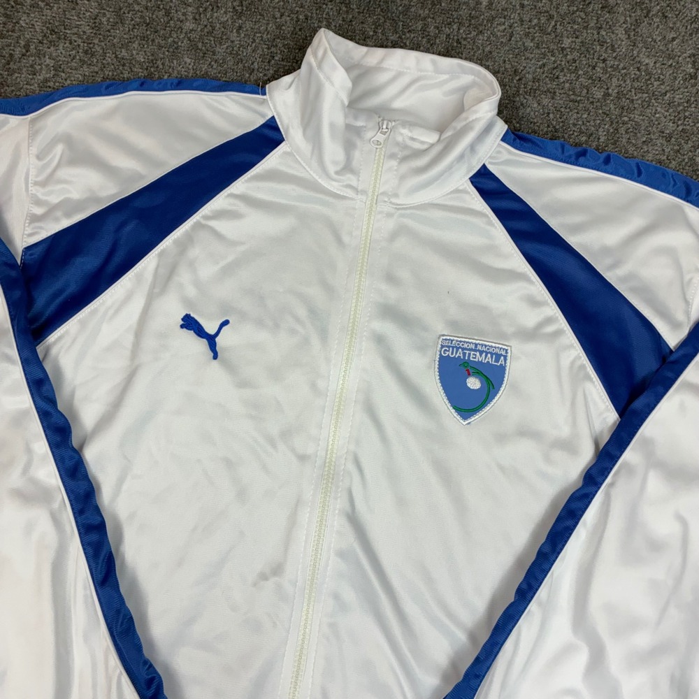 Puma Guatemala National Team Track Jacket White Blue Soccer XL 16/18 Full Zip